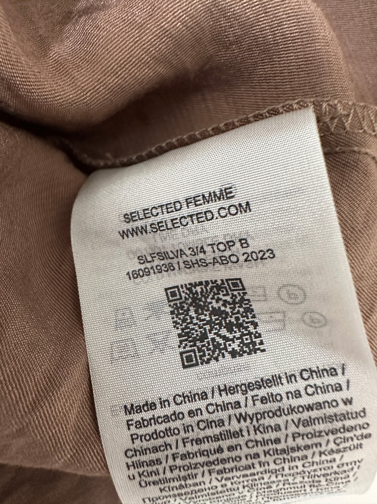 Selected Femme shirt lange mouw S