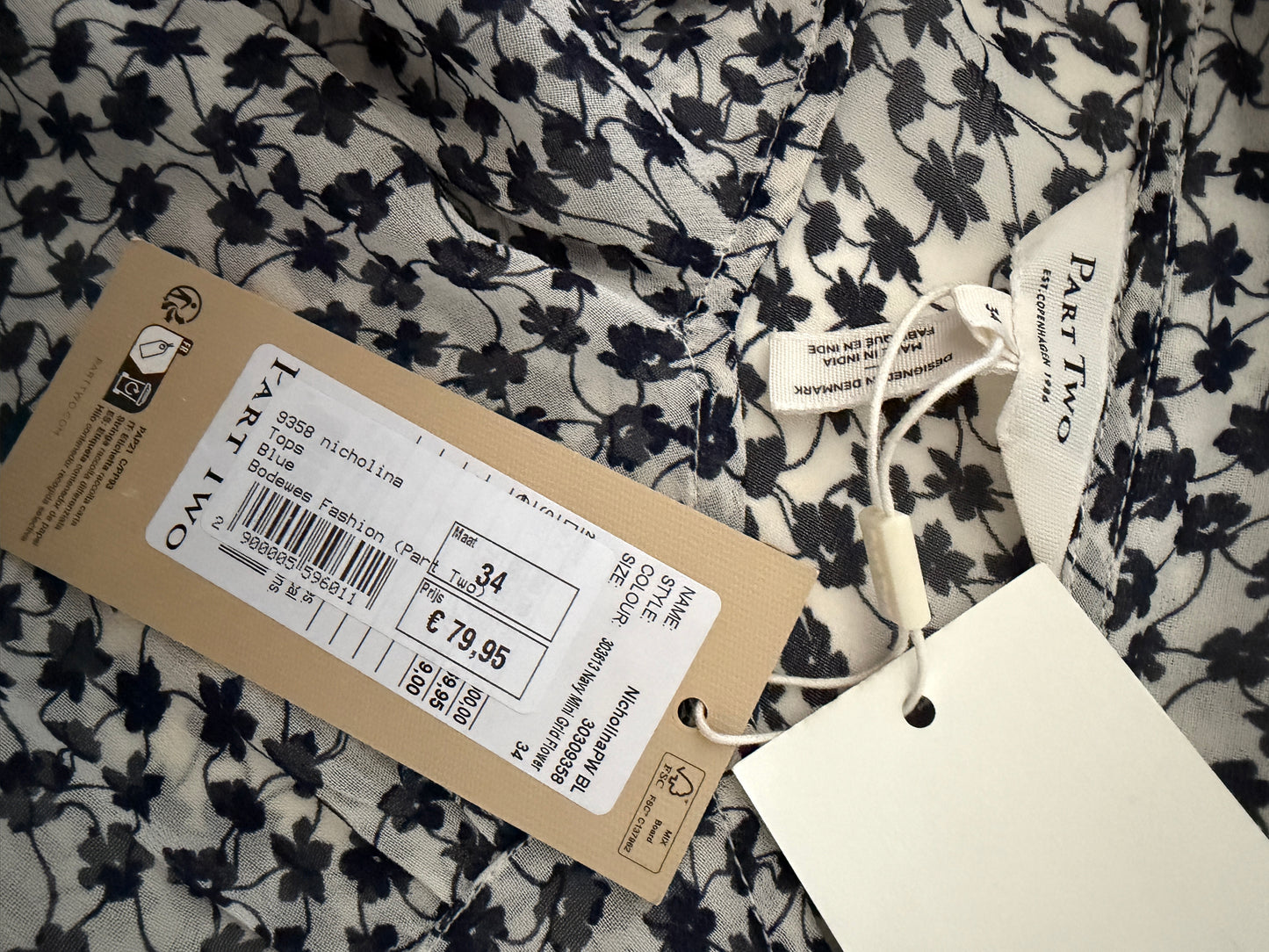 Part Two shirt lange mouw NIEUW XS