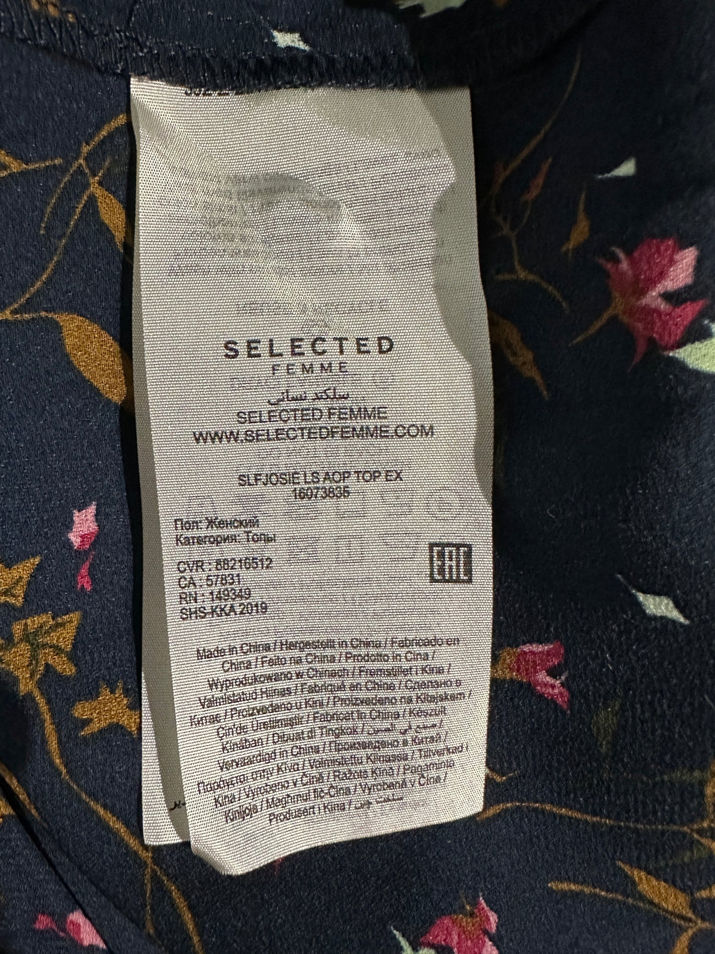 Selected Femme shirt lange mouw XS