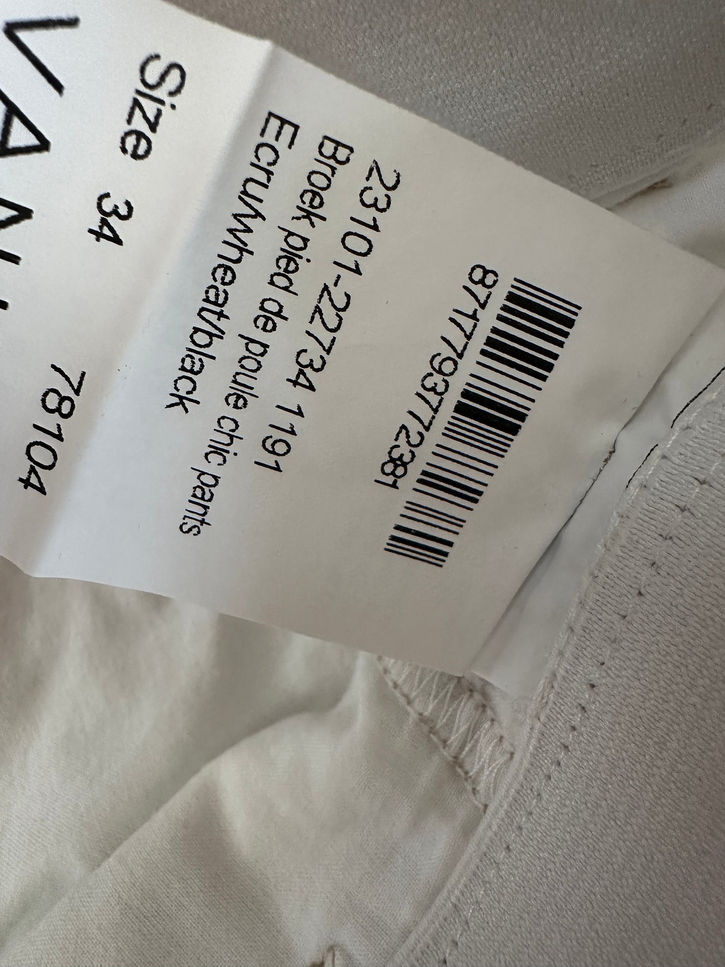 Vanilia broek XS