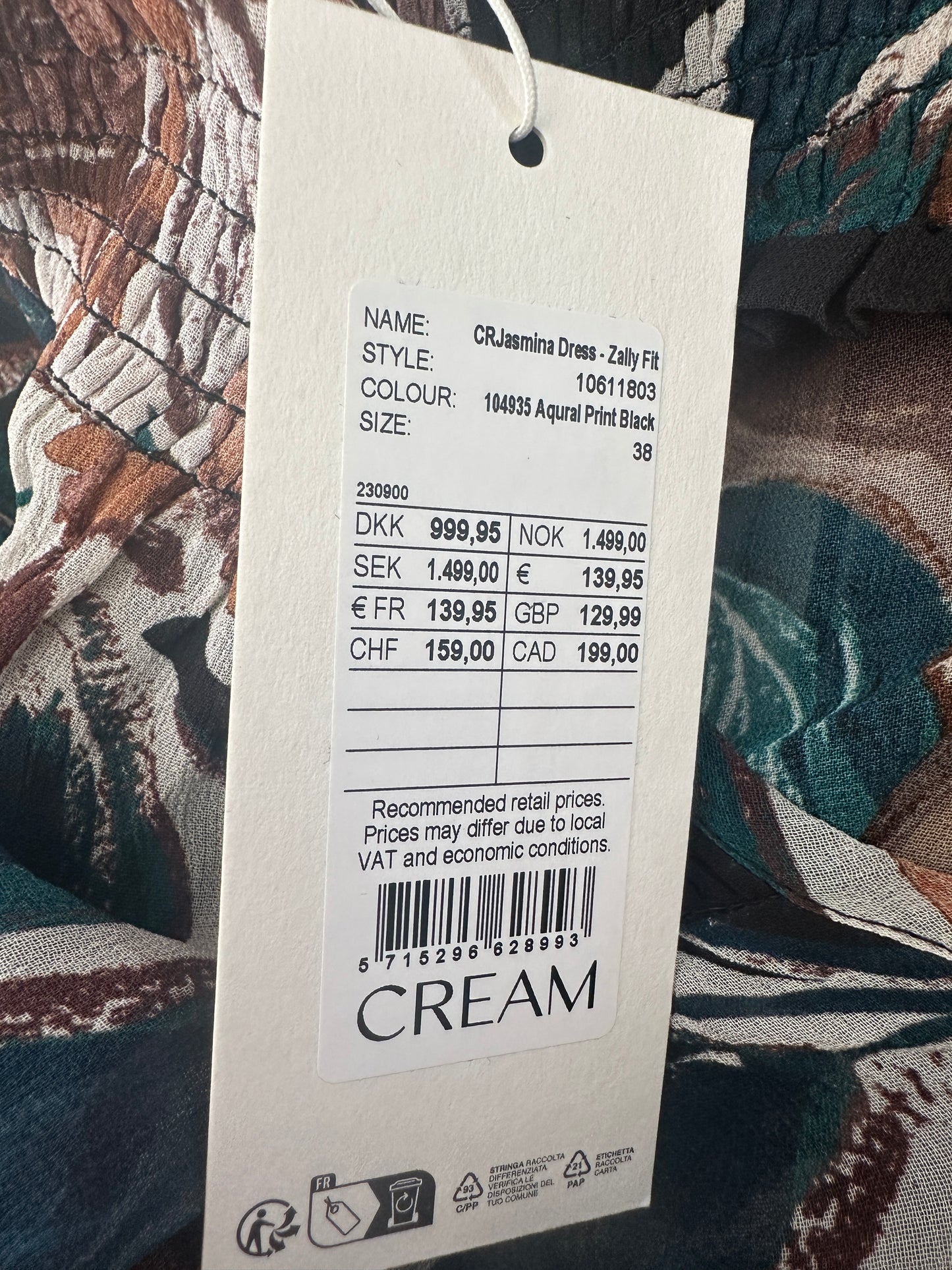 Cream maxi jurk NIEUW M