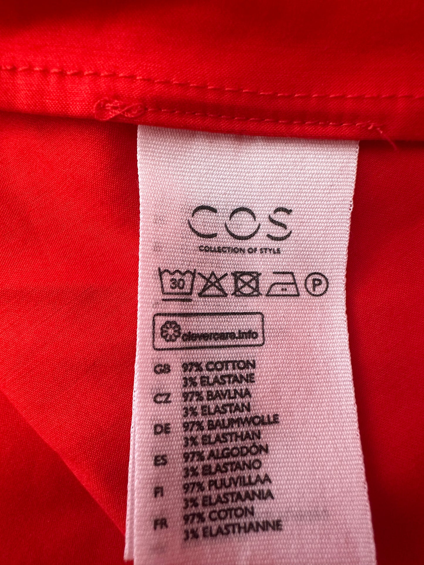 COS shirt lange mouw M