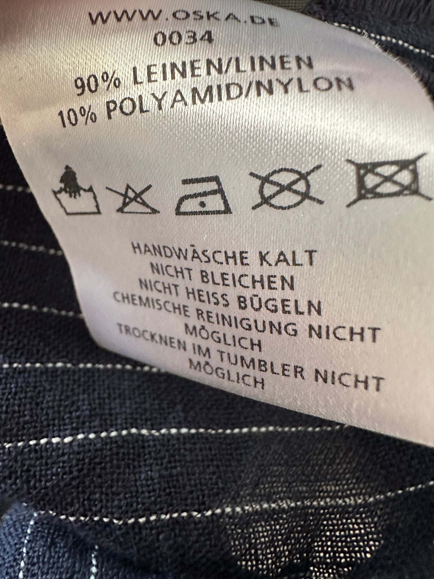 Oska vest linnen M