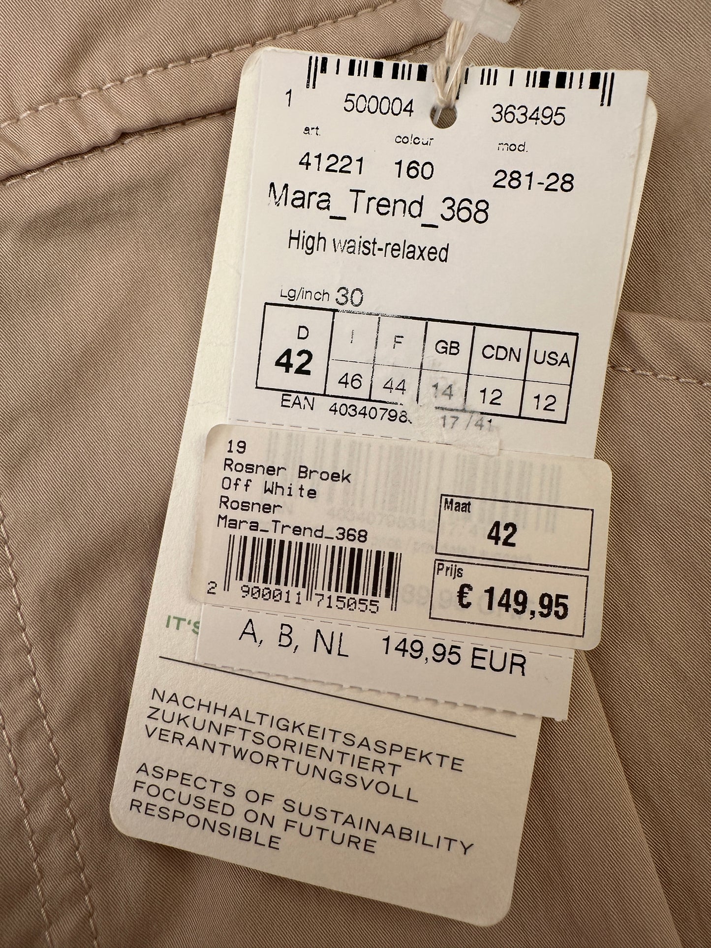 Rosner broek XL