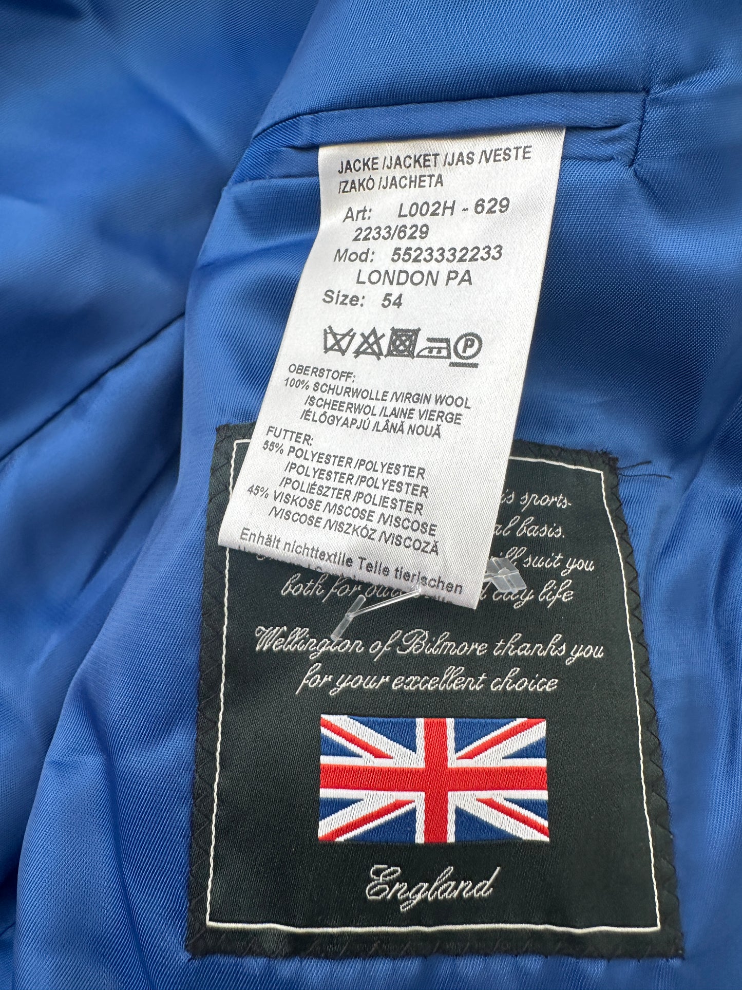 Wellington of Bilmore blazer L