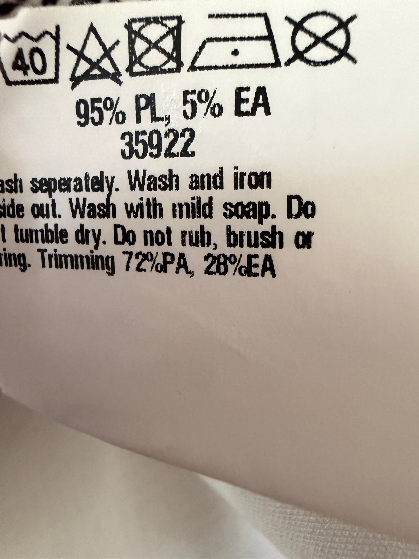 Vanilia shirt lange mouw M