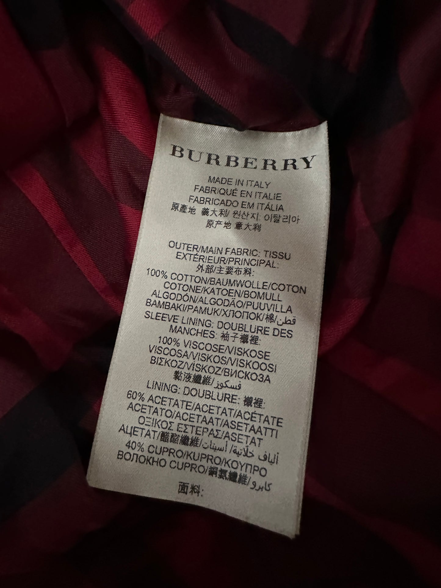 Burberry jas L