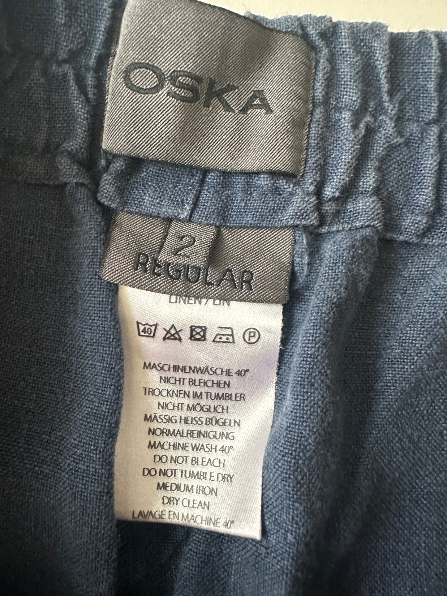 Oska broek blauw L
