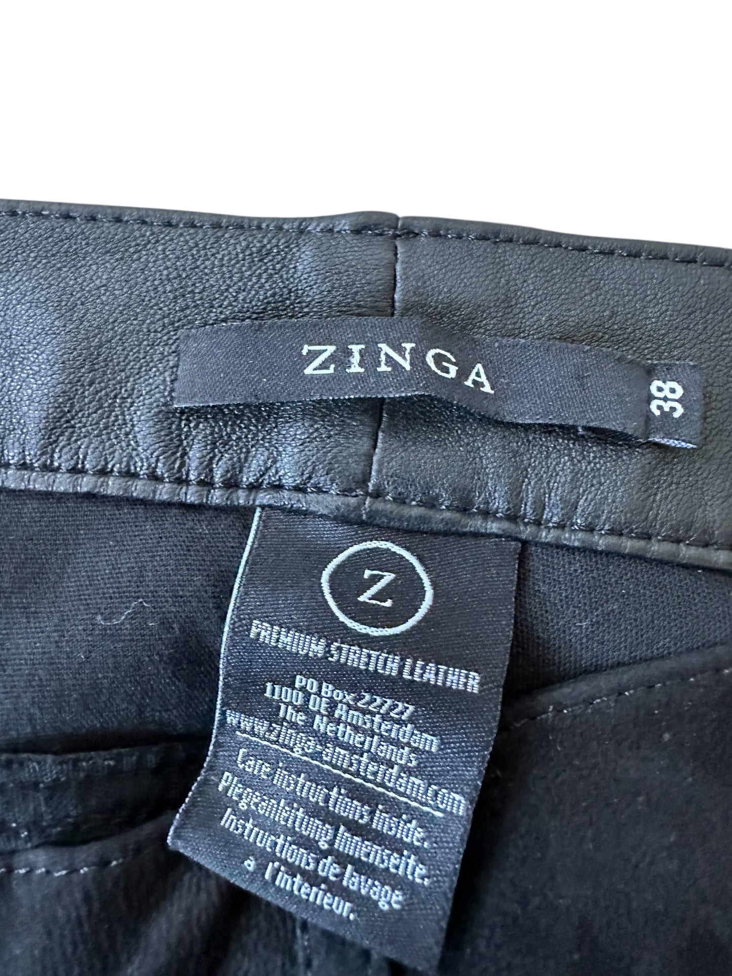 Zinga broek leer M