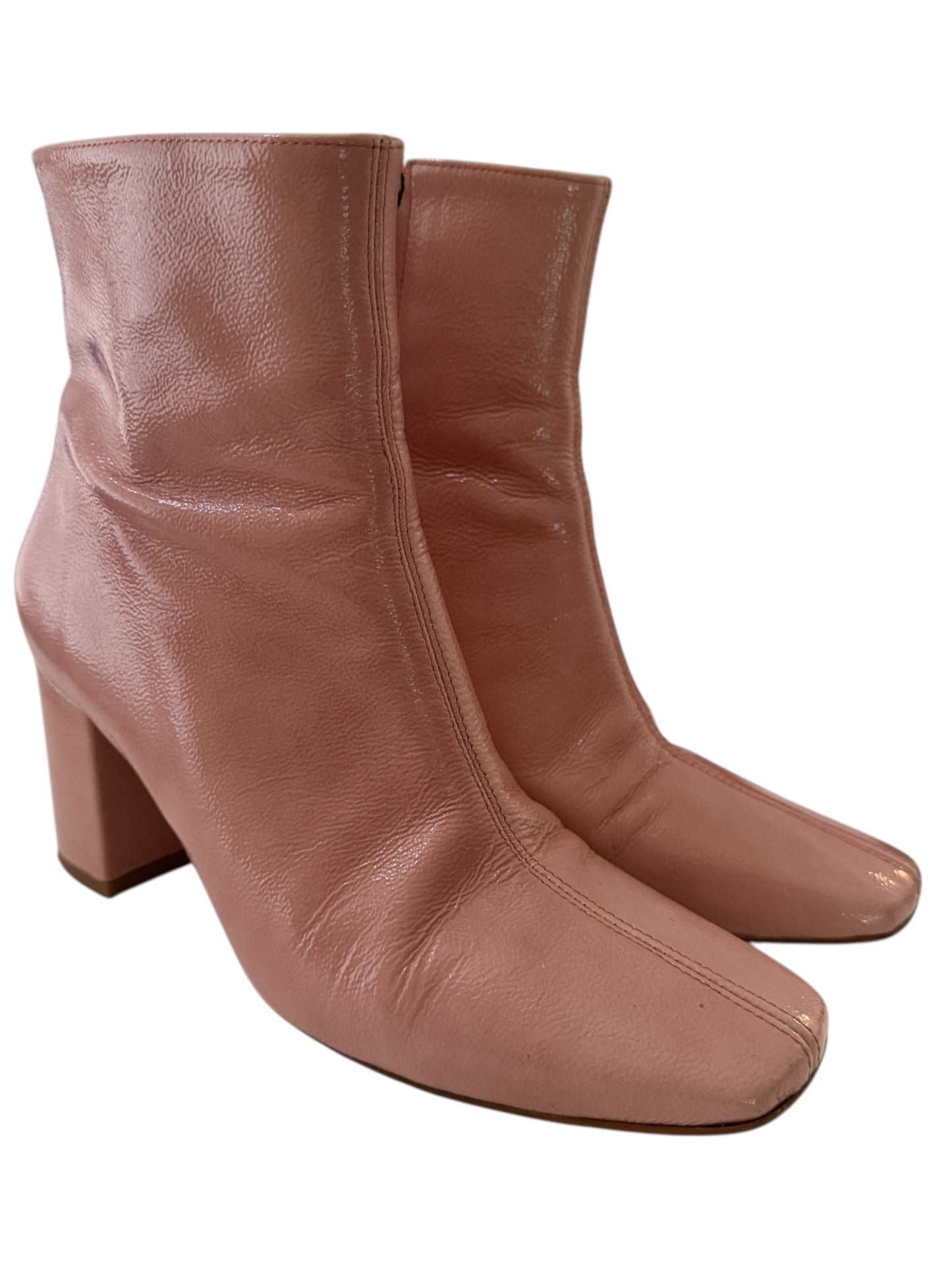 Braune Stiefeletten mit Punkten, Größe 38
