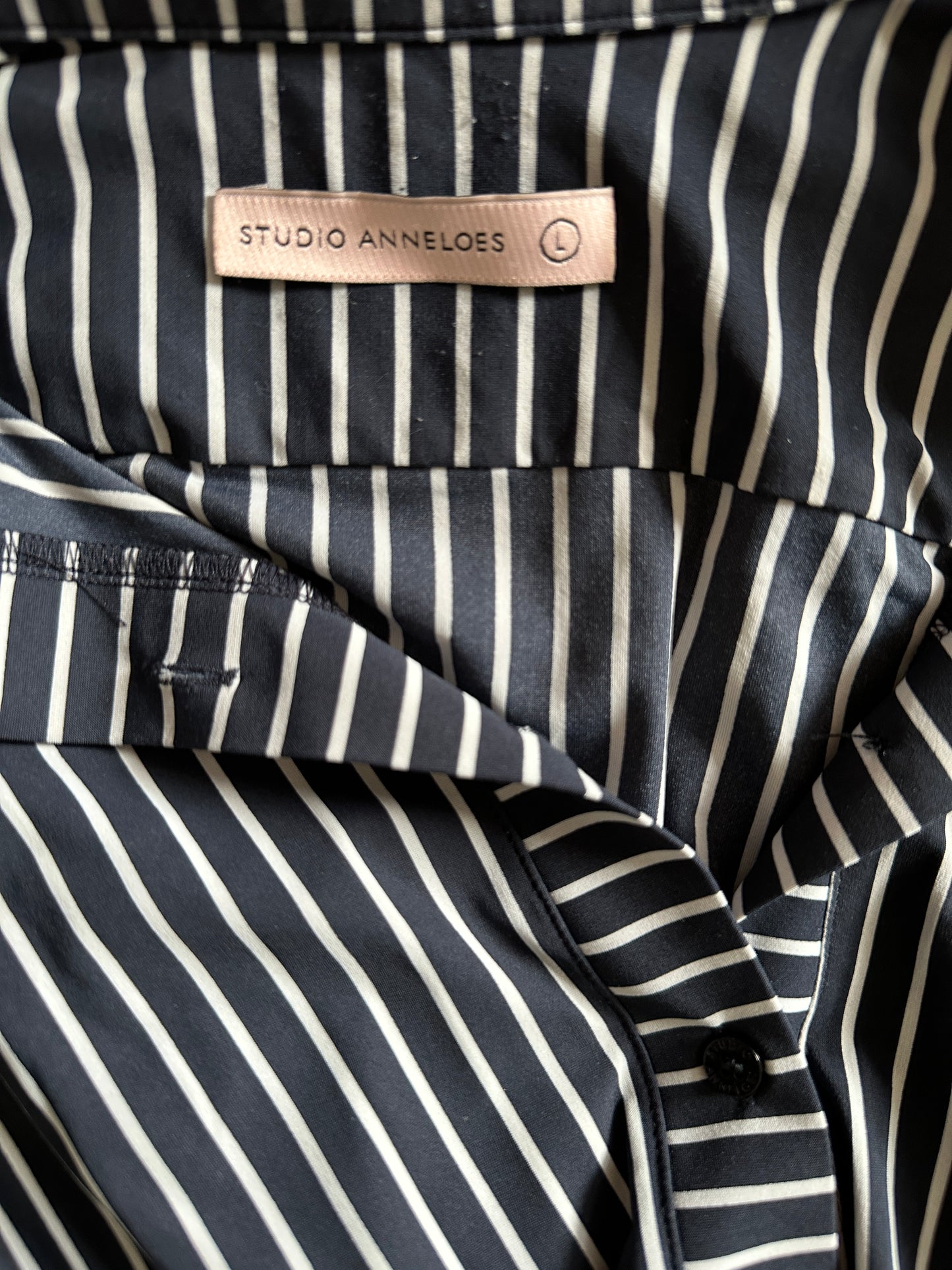 Studio Anneloes blouse blauw wit travel L