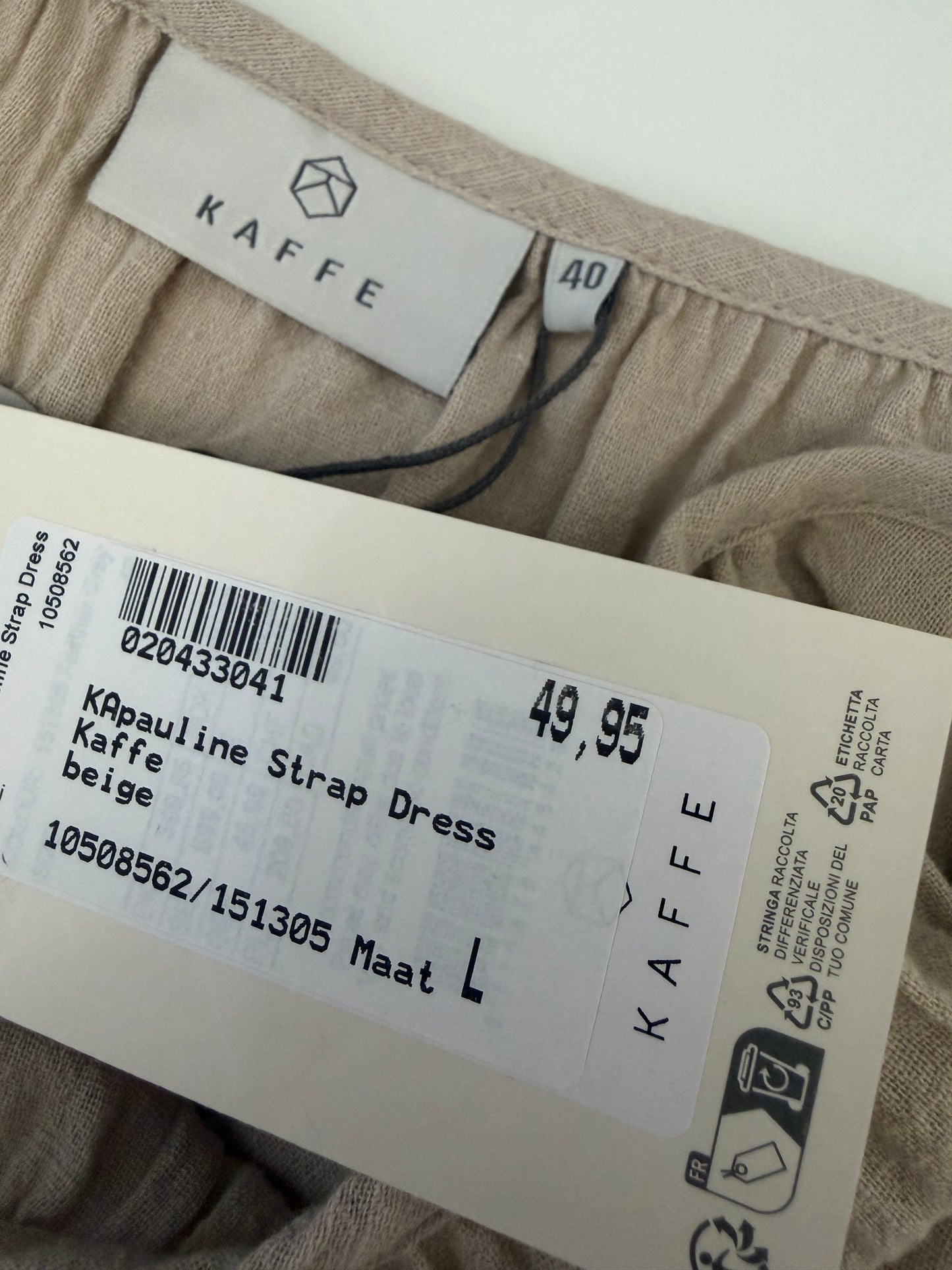 Kaffe jurk NIEUW L
