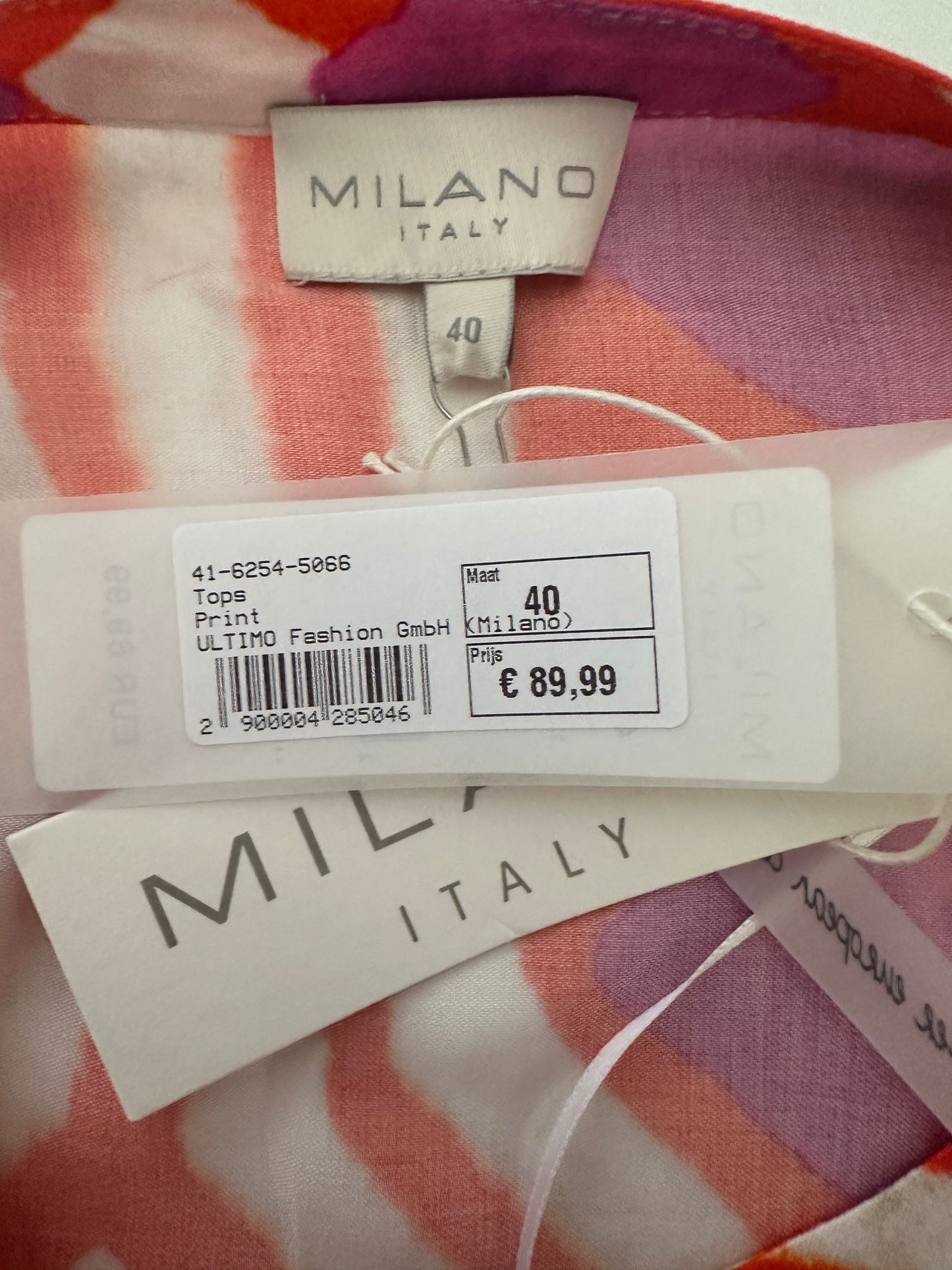 Milano Italy shirt lange mouw NIEUW L